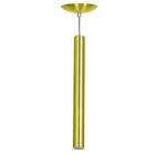 Pendente Tubo Cilindro Alumínio Dourado 50cm + Led 3k