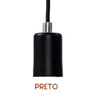 Pendente Tubo Cilindro Alumínio Preto + Filamento Carbono T30