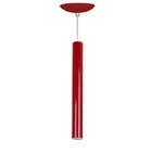 Pendente Tubo Cilindro Alumínio Vermelho 40cm + Led 3k
