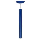 Pendente Tubo Cilindro Azul 50cm + Led 6k