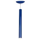 Pendente Tubo Cilindro Azul 50cm + Led 6k