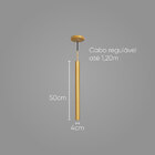 Pendente Tubo Cilindro Dourado Em Alumínio P/ Led Mr11 St642