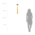 Pendente Tubo Cilindro Em Alumínio Cobre 4x50cm P/ Lampada Mi