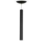 Pendente Tubo Cilindro Preto 50cm + Led 3k