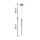 Pendente Tubo Cristal 5w Gold 4000k - Hevvy