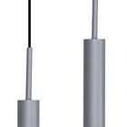 Pendente Tubo Duplo Alumínio Cinza P/ Led Mr11 Gu10 St1697