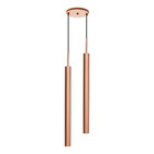 Pendente Tubo Duplo Alumínio Cobre P/ Led Mr11 Gu10 St1697