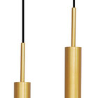 Pendente Tubo Duplo Alumínio Dourado P/ Led Mr11 Gu10 St1697