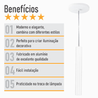 Pendente Tubo Palito 30cm - Branco