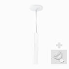 Pendente Tubo Palito 30cm - Branco + Lampada Led 4w