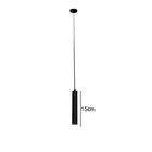 Pendente Tubo Preto 15cm Mr11 Bivolt Para Salas E Quartos - H