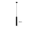 Pendente Tubo Preto 30cm Mr11 Bivolt Para Salas E Quartos - H