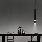 Pendente Tubo Preto 35cm Mr11 Bivolt Para Salas E Quartos - H