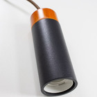 Pendente Tubo Preto + Filamento Carbono ST64 110V st858