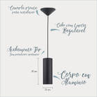 Pendente Tubo Rohr - Preto