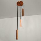 Pendente Tubular Triplo Design Volare Cobre