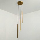Pendente Tubular Triplo Design Volare Dourado