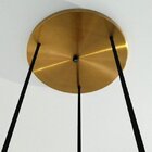 Pendente Tubular Triplo Design Volare Dourado