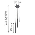 Pendente Tubular Triplo Design Volare Dourado