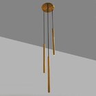 Pendente Tubular Triplo Design Volare Dourado