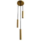 Pendente Tubular Triplo Design Volare Dourado