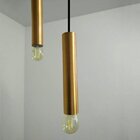 Pendente Tubular Triplo Design Volare Dourado