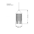 Pendente Valência P 1x E27 Taschibra Prata