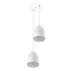 Pendente Vegas Aluminio Duplo Branco Sala Cozinha Quarto