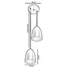 Pendente Vegas Aluminio Duplo Escovado Sala Cozinha Quarto