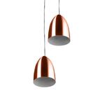 Pendente Vegas Aluminio Duplo New Cobre Sala Cozinha Quarto