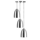 Pendente Vegas Aluminio Triplo Escovado Cozinha Sala Quarto