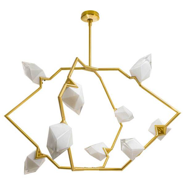 Pendente Vênus Bronze + 9 Led G9 5w Branco Frio 110v St1781