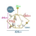 Pendente Vênus Bronze + 9 Led G9 5w Branco Quente 220v St1781