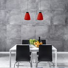 Pendente Vermelho Plástico Basic Luz Vita