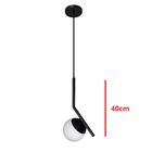 Pendente Vertex Esfera 1xg9 40cm Preto