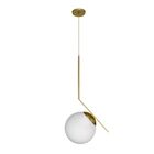 Pendente Vertex Esfera 1xg9 70cm Dourado Champagne