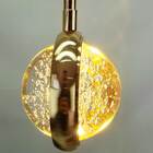 Pendente Vidro Esfera Dourado 9 5cm Led 7w 3200k Bivolt