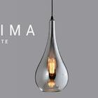 Pendente Vidro Lacrima Fumê E27