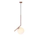 Pendente Vidro Rose 29x45cm Lâmpada E27 Para Salas E Quartos