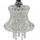 Pendente Vidro Transparente Com Cristais 14 5cm Pe-012/1.19 M