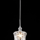 Pendente Vidro Transparente Com Cristais 14 5cm Pe-012/1.19 M