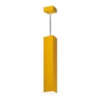 Pendente Viena Quadrado 45cm Woods Amarelo