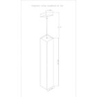 Pendente Viena Quadrado 45cm Woods Folheado A Prata