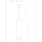 Pendente Viena Tubo 30cm Woods Preto Micro