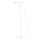 Pendente Viena Tubo 45cm Woods Branco Micro