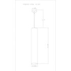 Pendente Viena Tubo 45cm Woods Vermelho