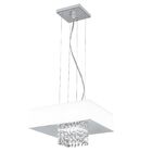 Pendente Vienna Led 1x20w 127v 6.400k Acrílico Bco 30x30cm