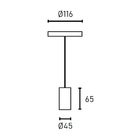 Pendente Vintage Alumínio Liso 1xe27 1,5m Blumenau Preto