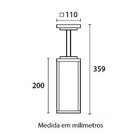 Pendente Vintage Solid Blumenau Branco Fosco