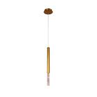 Pendente Vita Bella Bronze Com Cristal Rocha E Led 4w 3000k -